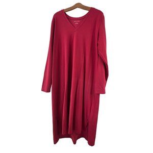 Universal Standard Long Sleeve Tesino Dress Womens S V-Neck Biking Red NEW
